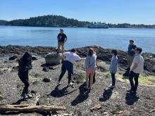 Graduate and undergraduate students on the annual spring Norwegian retreat to Friday Harbor