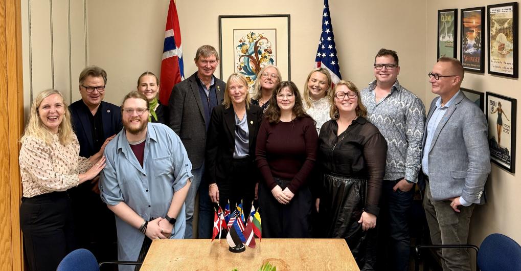 University of Bergen delegation and UW Scandinavian Studies faculty