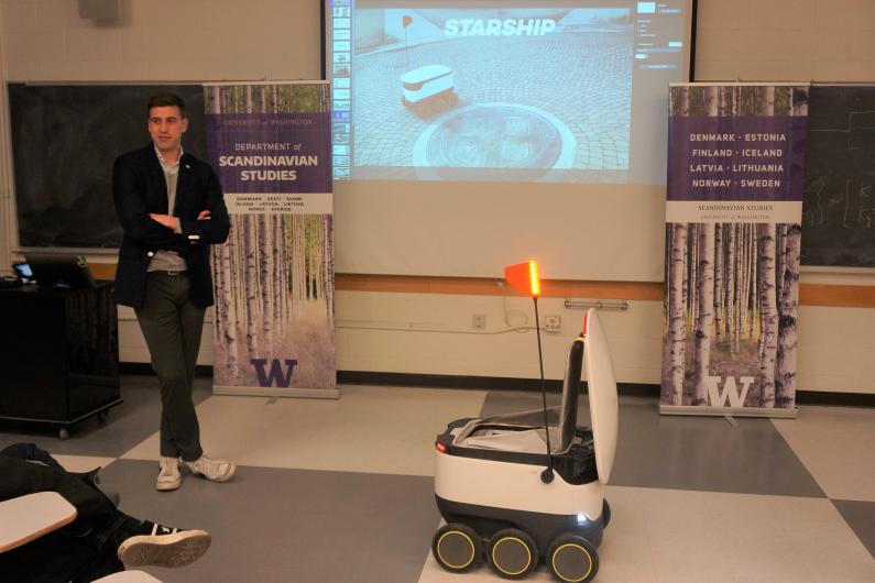 Sean Eckard and Starship robot