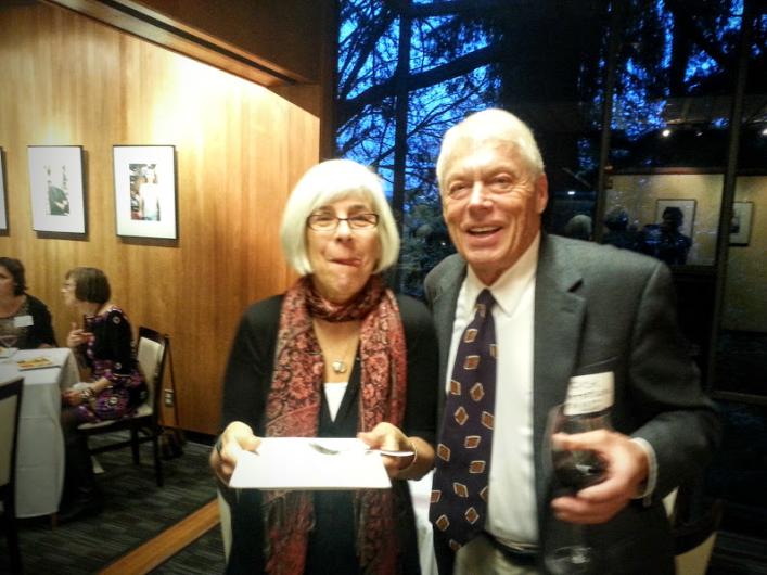 Molly Purrington (UW) and Advisory Board President Rick Peterson