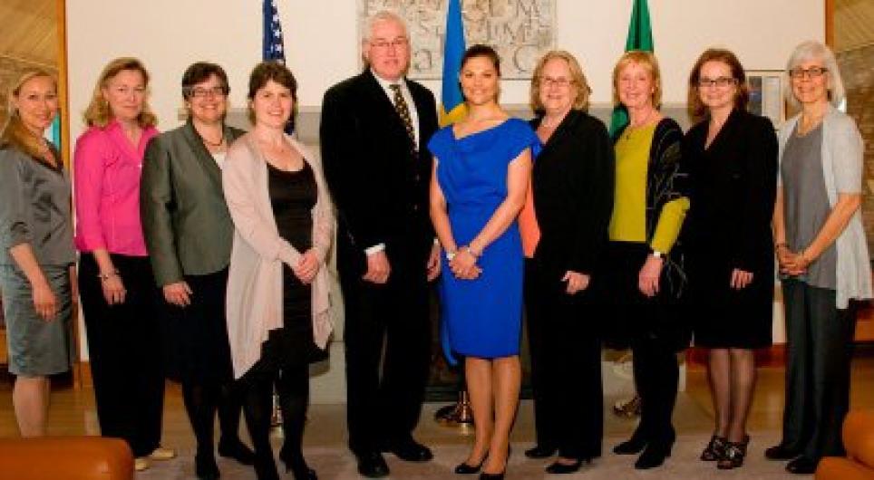 Crown Princess Victoria with Scandinavian Studies faculty