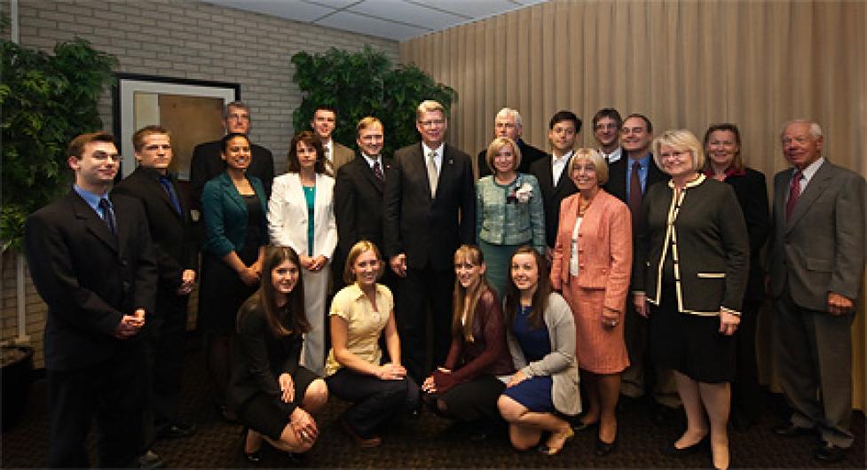 Vladis Zatlers with UW faculty and graduate students