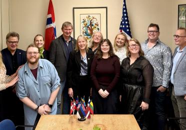 University of Bergen delegation and UW Scandinavian Studies faculty