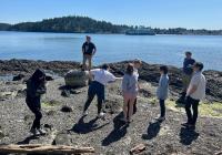 Graduate and undergraduate students on the annual spring Norwegian retreat to Friday Harbor