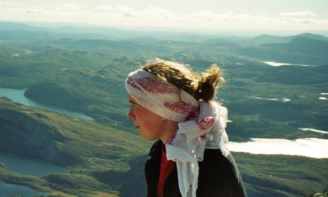 Person atop a mountain